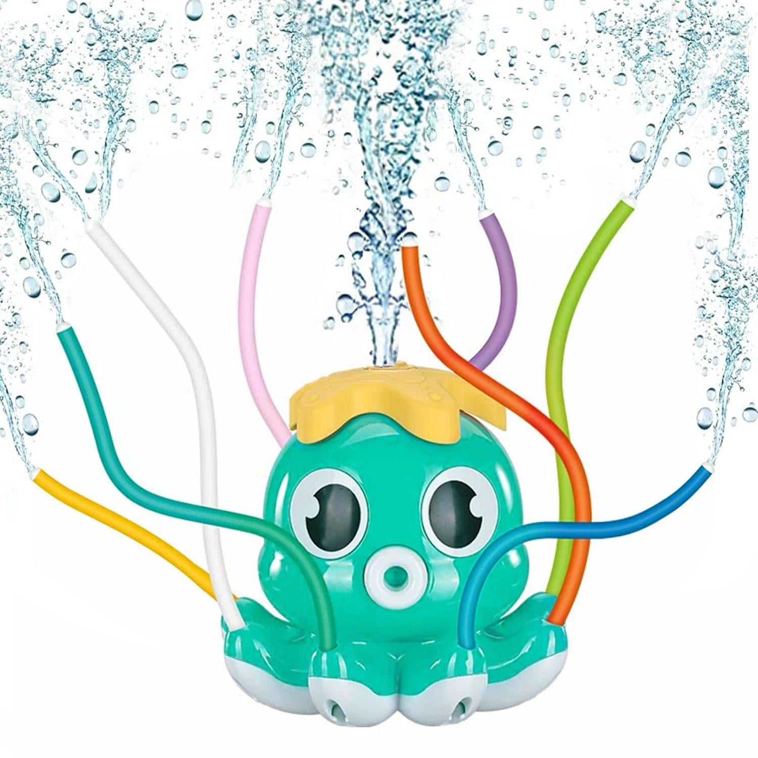 Outdoor Water Sprinkler for Kids and Toddlers, Summer Backyard Spray Toys with 8 Wiggle Tubes