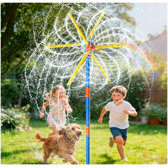 Outdoor Water Sprinklers for Ages 4-8,Summer Outside Sprinklers Play Equipment Baseball Game Lawn Yard Tee Ball Game