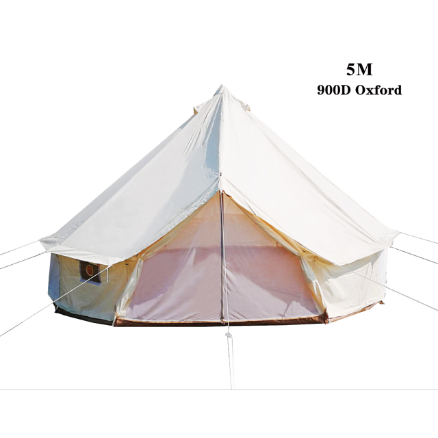 Outdoor Oxford Bell Tent 5m/16.4ft Four Seasons Camping Luxury Tent ...