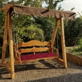 thumbnail image 1 of Outdoor Waterproof Bench Cushions Garden Bench Cushion Tufted Chair Pad 20 x 40 in Replacement Seat Pad Cushion Wine, 1 of 6