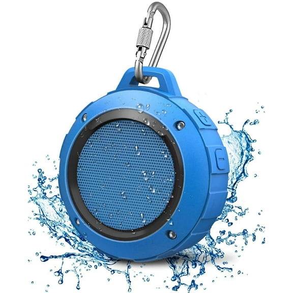 Outdoor Waterproof Bluetooth Speaker,Kunodi Wireless Portable Mini Shower Travel Speaker with Subwoofer, Enhanced Bass, Built in Mic for Sports, Pool, Beach, Hiking, Camping