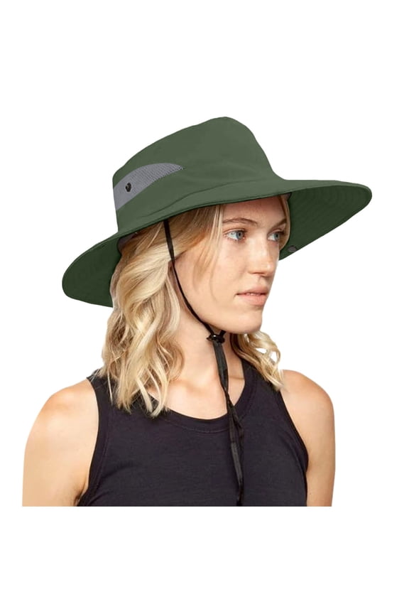 Outdoor Waterproof Bucket Hat - Sun Protection Women's Summer Outdoor Breathable Sun Mountaineering Horsetail Hole Visor Fisherman's Hat