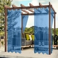 thumbnail image 1 of Outdoor Waterproof Curtain for Patio and Porch with Rain Protection and Semi Shade(Blue), 1 of 6