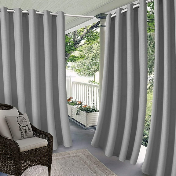 Outdoor Waterproof Curtains, 1 Panels Outdoor Curtains, Patio Curtains Outdoor Waterproof, Door Curtain, Outside Curtains for Patio Waterproof, Blackout Thermal Insulated Gazebo Porch Pavilion