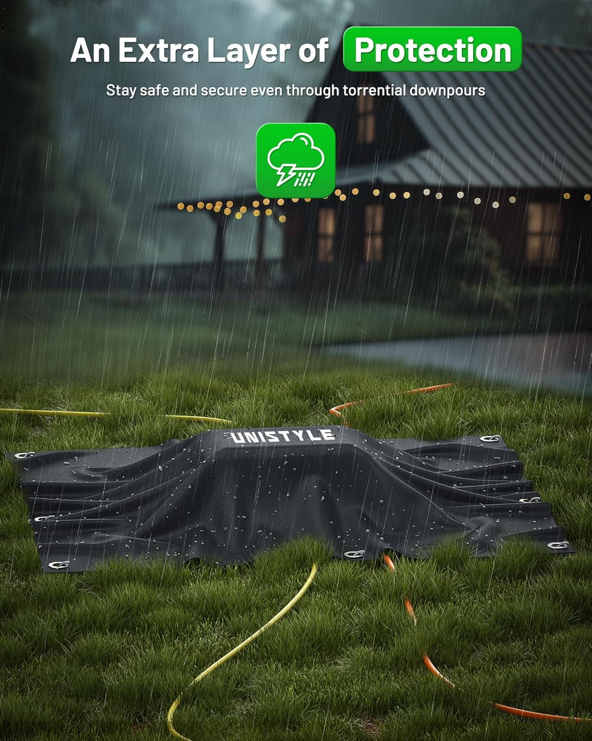 Outdoor Waterproof Electrical Box with IP55 Canvas, Weatherproof Extension Cord Cover for Power Strip & Plug