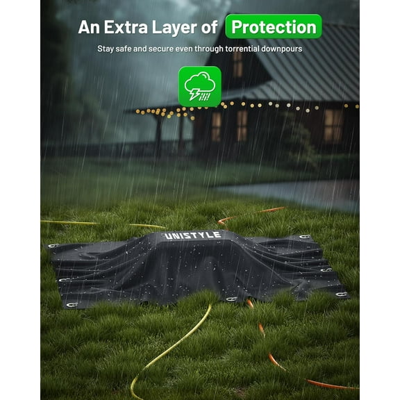 Outdoor Waterproof Electrical Box with IP55 Canvas, Weatherproof Extension Cord Cover for Power Strip & Plug