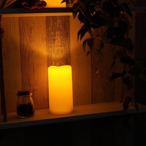 Outdoor Waterproof Flameless LED Pillar Candle with Timer Battery Operated Electric Plastic Flickering Decorative Fake Candle Light for Home Garden Wedding Birthday Party Dcor Gift Choice 3x 6