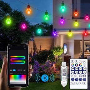 Outdoor Waterproof LED String Light USB 15M 25 Bulbs Fairy Lights Bluetooth LED Garland Lamp Room Garden Camping Christmas Decor