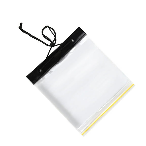 Outdoor Transparent Plastic Map Bag Self-Sealing Stationery Pouch White, and Lightweight, Without Map Included