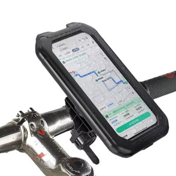 Outdoor Waterproof Navigation Bracket for Bicycles, Electric Vehicles, and Motorcycles with Off-Road Anti-Shake, 360° Adjustable Angle, and TPU Touch Screen Film