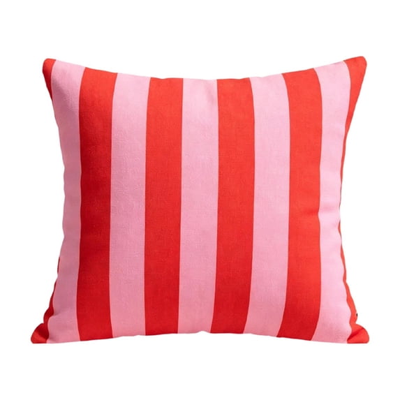 Outdoor Waterproof Pillow Cover 18x18 - Geometric Stripe Decorative Cushion Case Patterned Square Throw for Sofa Couch, Patio, Garden