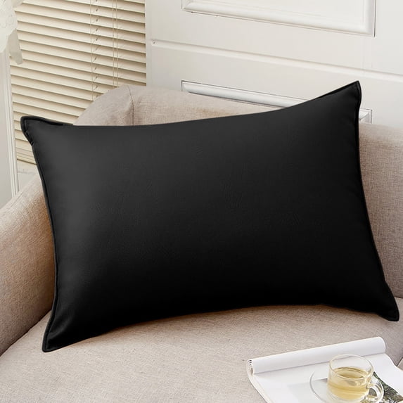 Outdoor Waterproof Pillow Cover, Modern Solid Color Cushion Protector, Durable Weather - Resistant Fabric for Patio Furniture, 11.8" x 19.7", JASKFLY