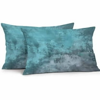 Outdoor Waterproof Pillow Covers 12x20in Pack of 2 Teal Blue Decorative Lumbar Pillow Cover Ombre Modern Abstract Outdoor Pillows Covers Cushion Case for Patio Funiture Garden