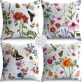 thumbnail image 1 of Outdoor Waterproof Pillow Covers 18x18 Set of 4 Spring Summer Floral Decorative Outdoor Throw Pillows Farmhouse Cushion Cases for Patio Furniture Bench Couch Sunbrella, 1 of 8