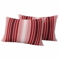 thumbnail image 1 of Outdoor Waterproof Pillow Covers Abstract Red Gradient Stripe Decorative Throw Pillow Protectors,Pillowcase Cushion Cases for Patio Sofa Garden Couch,20x12in,Pack of 2, 1 of 14