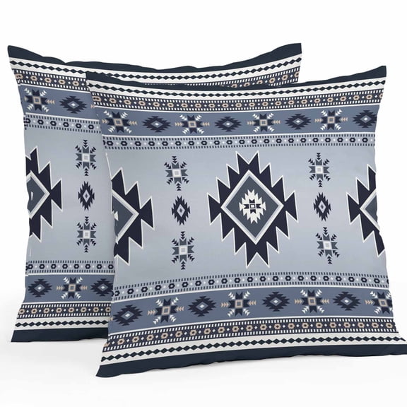 Outdoor Waterproof Pillow Covers Aztec Geometric Southwest Wind Decorative Throw Pillow Protectors for Patio Sofa Garden Couch,18x18in 2 Pack