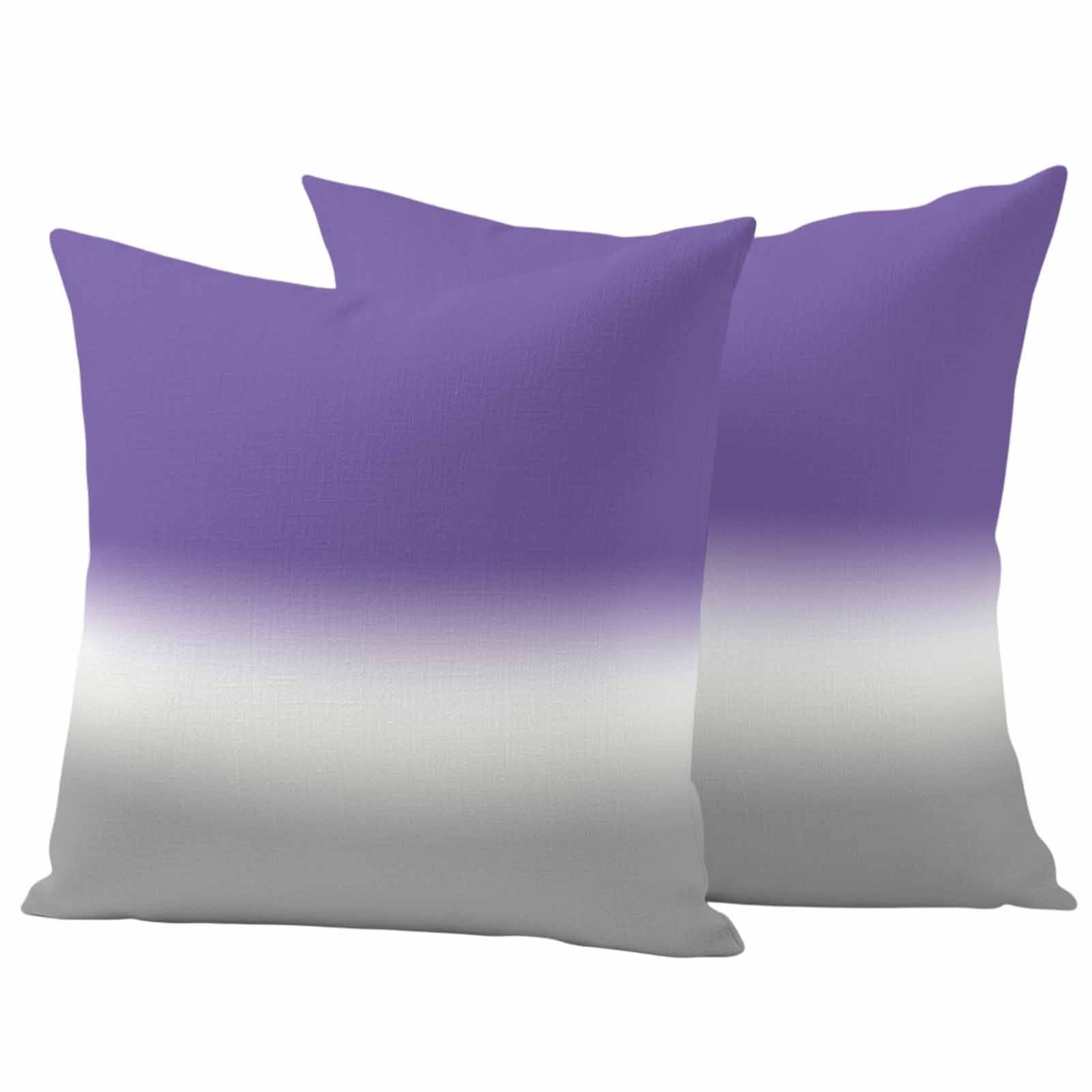 Outdoor Waterproof Pillow Covers Classic Purple Grey Gradient Decorative Throw Pillow Protectors,Pillowcase Cushion Cases for Patio Sofa Garden Couch,18x18in,Pack of 2
