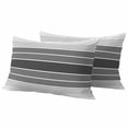 thumbnail image 1 of Outdoor Waterproof Pillow Covers Gray Gradient Stripes Decorative Throw Pillow Protectors,Pillowcase Cushion Cases for Patio Sofa Garden Couch,20x12in,Pack of 2, 1 of 14