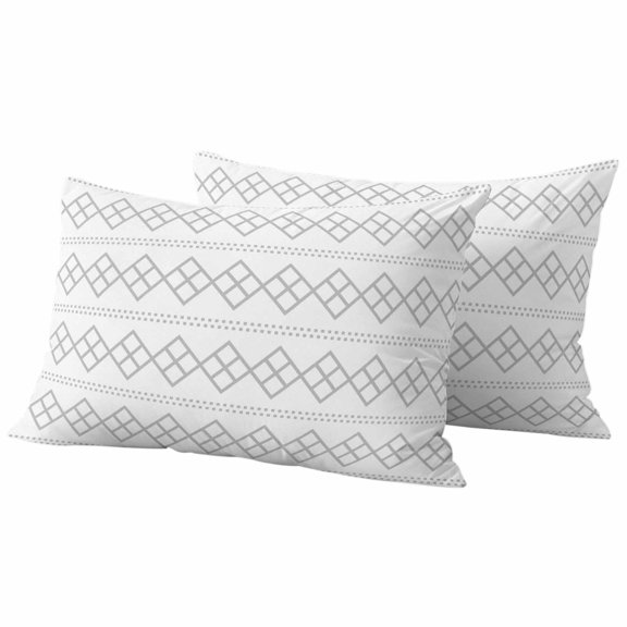 Outdoor Waterproof Pillow Covers Modern Geometric Square Dot Gray Decorative Throw Pillow Protectors,Pillowcase Cushion Cases for Patio Sofa Garden Couch,20x12in,Pack of 2