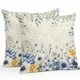 thumbnail image 1 of Outdoor Waterproof Pillow Covers Ombre Wildflower Farm Eucalyptus Decorative Throw Pillow Protectors for Patio Sofa Garden Couch,16x16in 2 Pack, 1 of 9