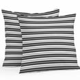 thumbnail image 1 of Outdoor Waterproof Pillow Covers Pack of 2, Abstract Stripe Classic Black Point Lines Decorative Throw Pillowcases Cushion Covers for Garden Patio Tent Sofa Couch, 26x26 inch, 1 of 8