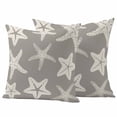 thumbnail image 1 of Outdoor Waterproof Pillow Covers Retro Abstract Starfish on Gray Decorative Throw Pillow Protectors,Pillowcase Cushion Cases for Patio Sofa Garden Couch,18x18in,Pack of 2, 1 of 14