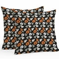 thumbnail image 1 of Outdoor Waterproof Pillow Covers Retro Halloween Ghost Pumpkin Decorative Throw Pillow Protectors,Orange White Black Pillowcase Cushion Cases for Patio Sofa Garden Couch,24x24in,Pack of 2, 1 of 9