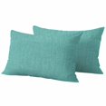 thumbnail image 1 of Outdoor Waterproof Pillow Covers Teal Green Solid Color Decorative Throw Pillow Protectors,Pillowcase Cushion Cases for Patio Sofa Garden Couch,20x12in,Pack of 2, 1 of 14