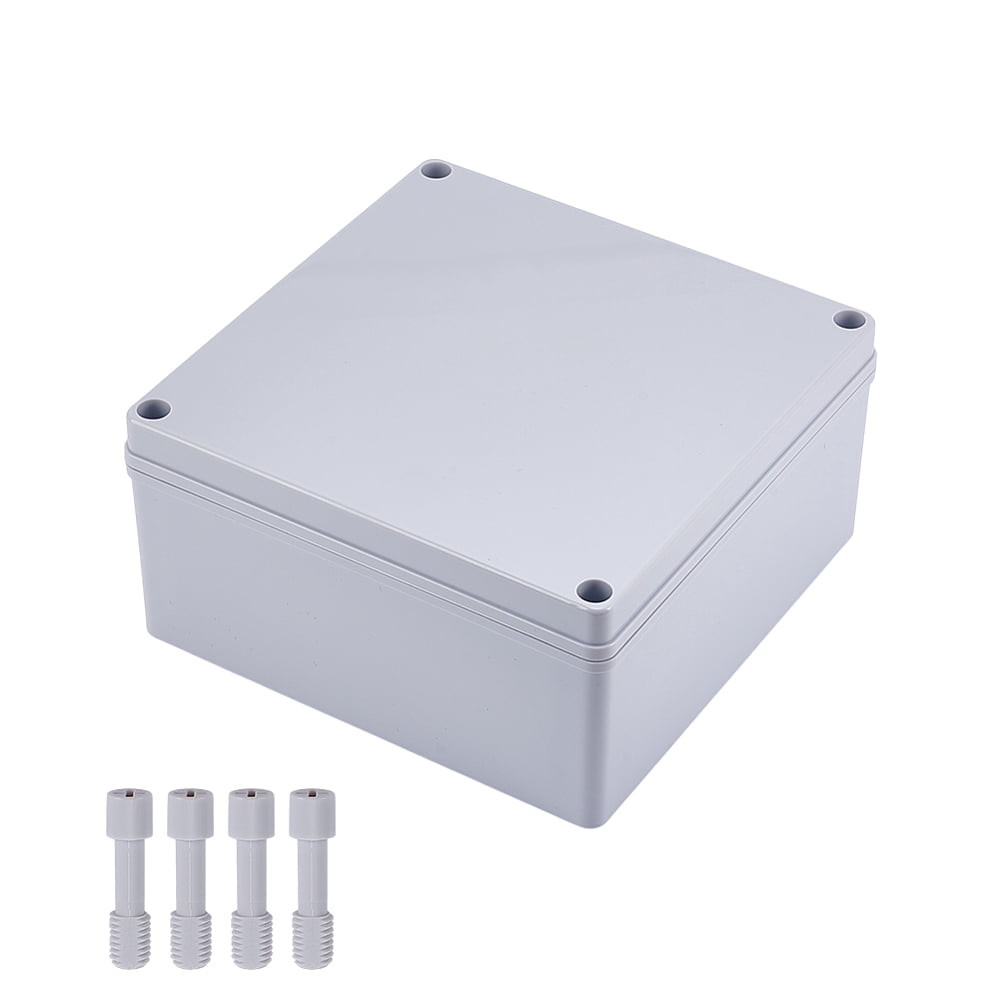 Outdoor Waterproof Plastic Junction Box Square Light Grey 199x199x101mm Inner Diameter: 192x192mm