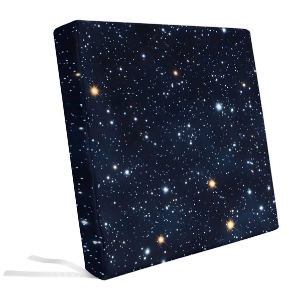 Outdoor Waterproof Seat Cushion Covers,Abstract Blue Sky Washable Chair Replacement Cover,Shining Stars on Scenery Background Patio Furniture Couch Sofa Seat Slipcover,22"x20"x2pcs