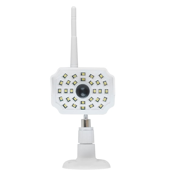 Outdoor Waterproof Simulation Fake Camera Solar LED Light Anti-Theft Sensitive Wall Lamp(White)