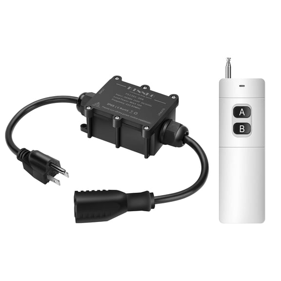 Outdoor Waterproof Smart Outlet with Remote Control AC 90-250V 30A
