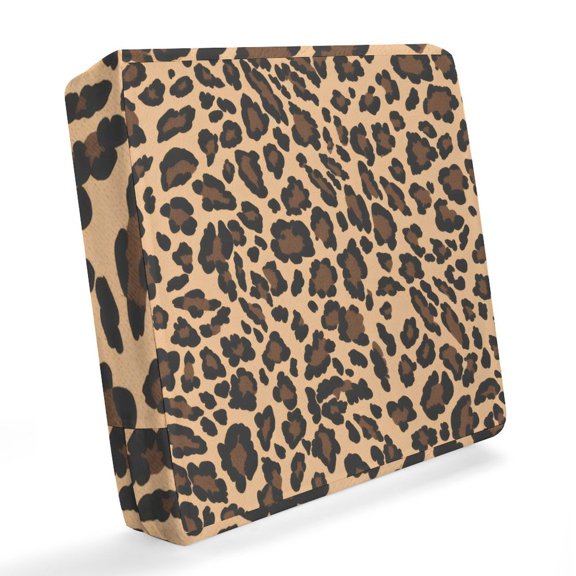 Outdoor Waterproof Sofa Cover Waterproof And Windproof Pull Rope Design Can Adjust The Size Of The Sofa Easy To Disassemble Leopard Skin Print Style DarkGreen_4 20x18x4in