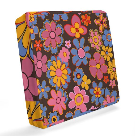 Outdoor Waterproof Sofa Cover Waterproof And Windproof Pull Rope Design Can Adjust The Size Of The Sofa Easy To Disassemble Retro Groovy Flowers Pattern (7) 20x18x4in
