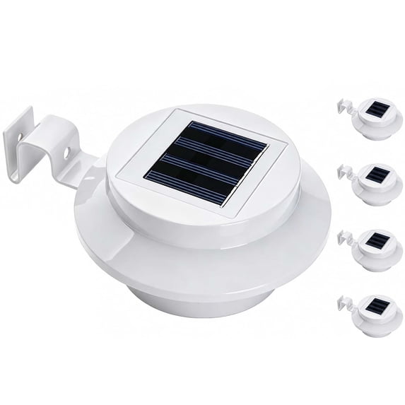 Slar Railing Outdoor Waterproof Solar LED Gutter Wall Lights, Clip-On Fence Lights ...