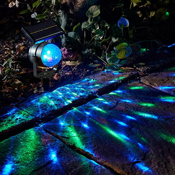 Outdoor Waterproof Solar Panel Festival LED Fairy Spotlight Projector Lamp for Xmas Party