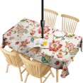 thumbnail image 1 of Outdoor Waterproof Tablecloth with Umbrella Hole and Zipper,Bohemian Retro Floral Rectangle Reusable Durable Decor Table Cover for Party Picnic Patio 60×120 Inch, 1 of 1