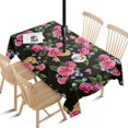 thumbnail image 1 of Outdoor Waterproof Tablecloth with Umbrella Hole and Zipper,Pioneer Colorful Floral Rectangle Reusable Durable Decor Table Cover for Party Picnic Patio 60×84 Inch, 1 of 1
