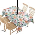 thumbnail image 1 of Outdoor Waterproof Tablecloth with Umbrella Hole and Zipper,Pioneer Colorful Floral Rectangle Reusable Durable Decor Table Cover for Party Picnic Patio 60×84 Inch, 1 of 1