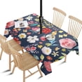 thumbnail image 1 of Outdoor Waterproof Tablecloth with Umbrella Hole and Zipper,Pioneer Colorful Floral Rectangle Reusable Durable Decor Table Cover for Party Picnic Patio 60×84 Inch, 1 of 1