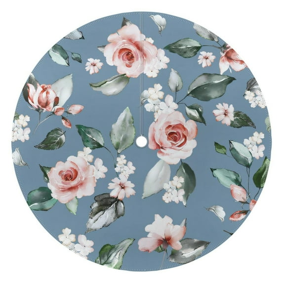 Outdoor Waterproof Tablecloth with Umbrella Hole and Zipper,Pioneer Colorful Floral Round Reusable Durable Decor Table Cover for Party Picnic Patio 60×60 Inch