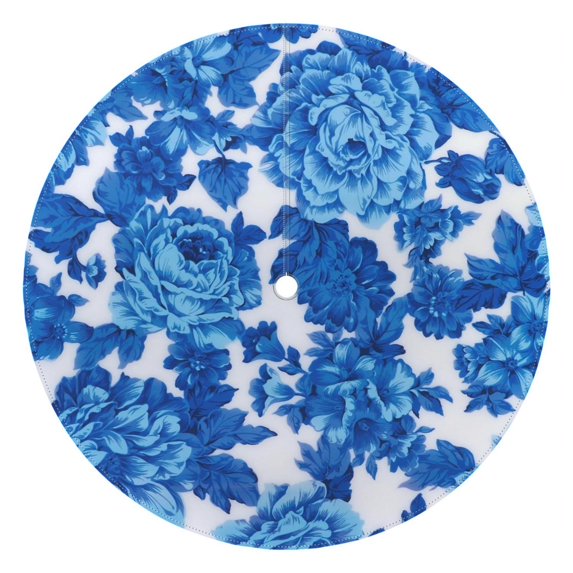 Outdoor Waterproof Tablecloth with Umbrella Hole and Zipper,Pioneer Colorful Floral Round Reusable Durable Decor Table Cover for Party Picnic Patio 60×60 Inch