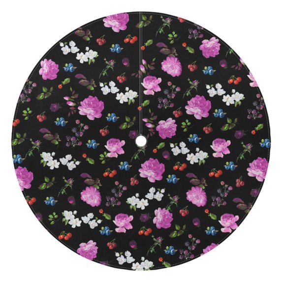 Outdoor Waterproof Tablecloth with Umbrella Hole and Zipper,Pioneer Colorful Floral Round Reusable Durable Decor Table Cover for Party Picnic Patio 60×60 Inch