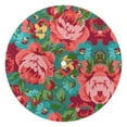 thumbnail image 1 of Outdoor Waterproof Tablecloth with Umbrella Hole and Zipper,Pioneer Colorful Floral Round Reusable Durable Decor Table Cover for Party Picnic Patio 60×60 Inch, 1 of 1