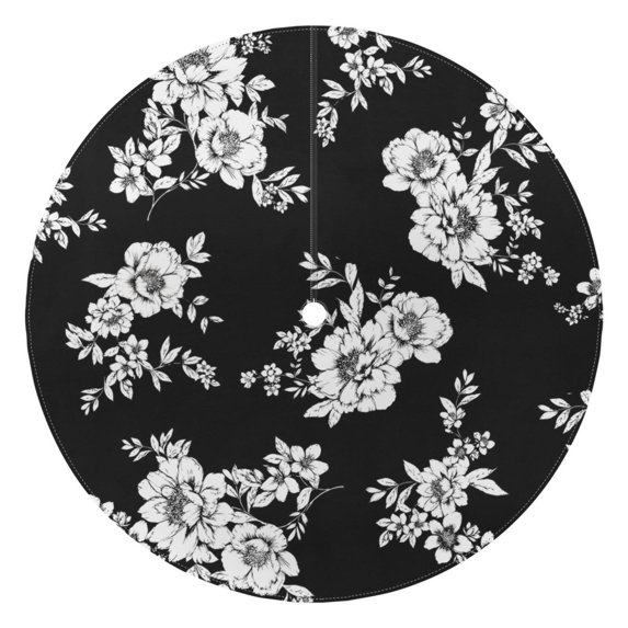 Outdoor Waterproof Tablecloth with Umbrella Hole and Zipper,Pioneer Colorful Floral Round Reusable Durable Decor Table Cover for Party Picnic Patio 60×60 Inch