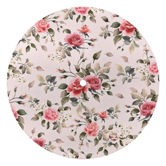 Outdoor Waterproof Tablecloth with Umbrella Hole and Zipper,Pioneer Colorful Floral Round Reusable Durable Decor Table Cover for Party Picnic Patio 60×60 Inch