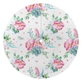 thumbnail image 1 of Outdoor Waterproof Tablecloth with Umbrella Hole and Zipper,Pioneer Pink Floral Feathers Round Reusable Durable Decor Table Cover for Party Picnic Patio 60×60 Inch, 1 of 1