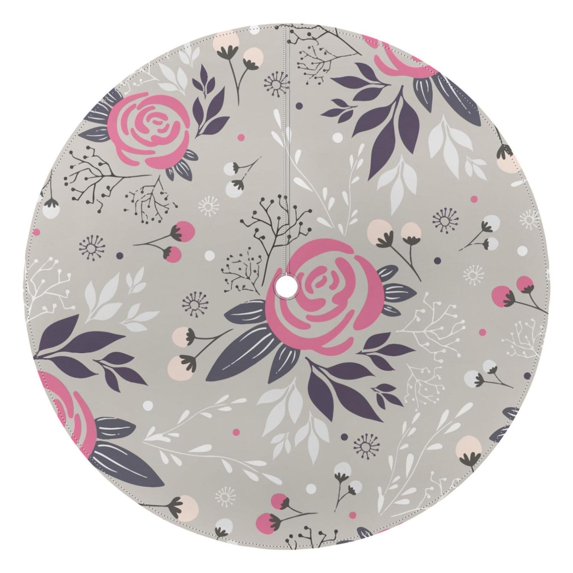 Outdoor Waterproof Tablecloth with Umbrella Hole and Zipper,Pioneer Pink Flower Crown Peony Round Reusable Durable Decor Table Cover for Party Picnic Patio 60×60 Inch