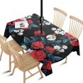 thumbnail image 1 of Outdoor Waterproof Tablecloth with Umbrella Hole and Zipper,Roses Cotton Rectangle Reusable Durable Decor Table Cover for Party Picnic Patio 60×84 Inch, 1 of 1
