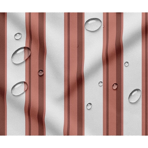 Outdoor Waterproof Taffeta Fabric By 5 Yard - Soimoi Stripe Print Pink | UV Resistant | Ideal for Cushion Covers, Raincoats, Shower Curtains & More | 56" Width